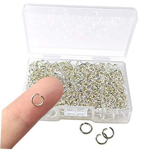 600 Pcs Silver Plated Jump Rings Split Rings Circle Clasp Connecting Rings