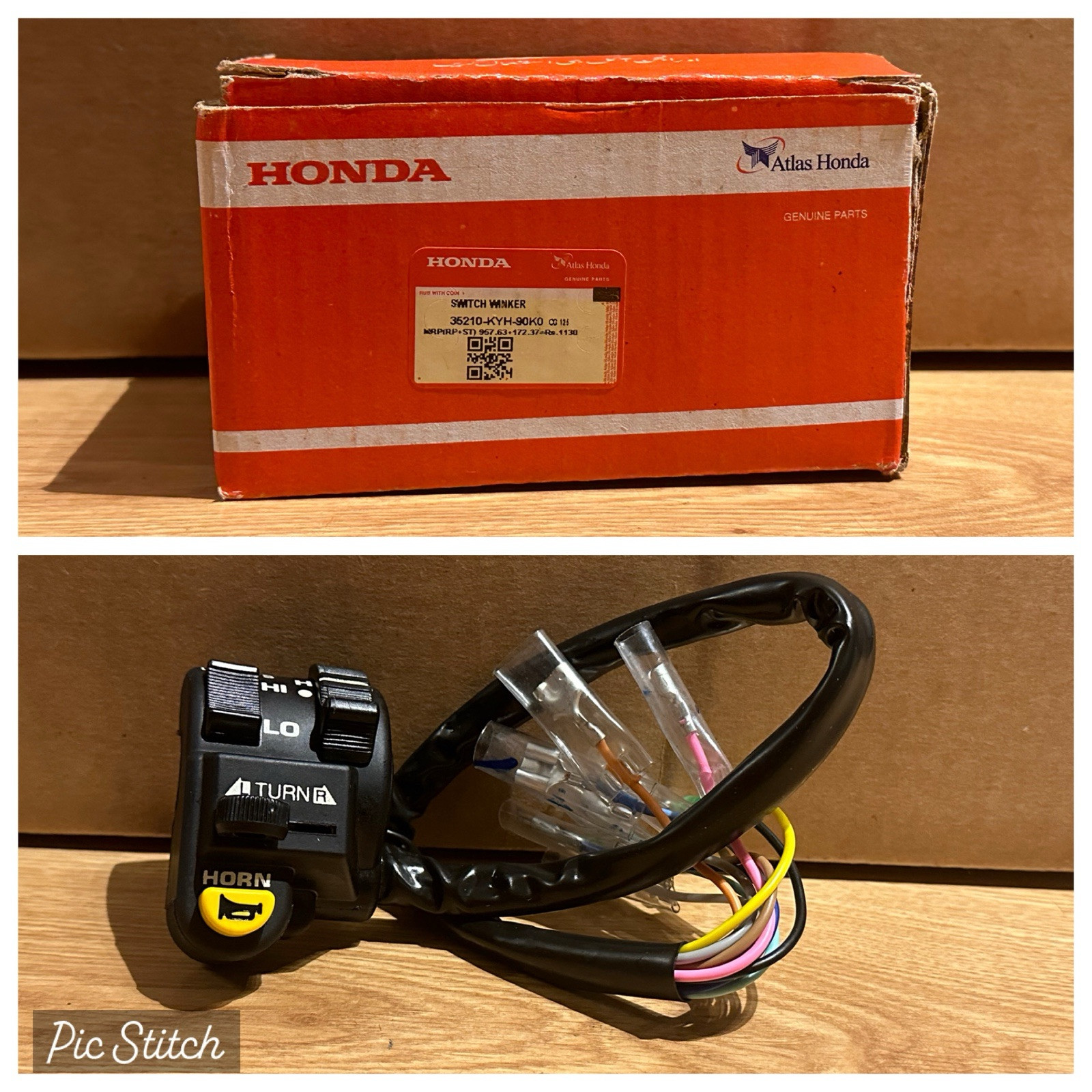 NEW GENUINE HONDA CG125 MOTORCYCLE HANDLEBAR LIGHT, INDICATOR & HORN SWITCH