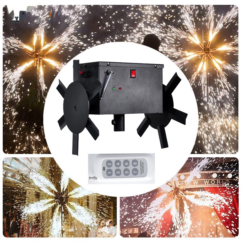 Rotation Cold Spark Firework Machine Sparkler Effect with Stand Wedding Stage