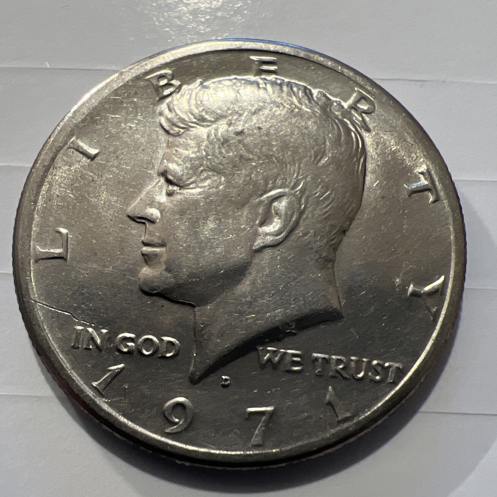 1971  D Kennedy half dollar