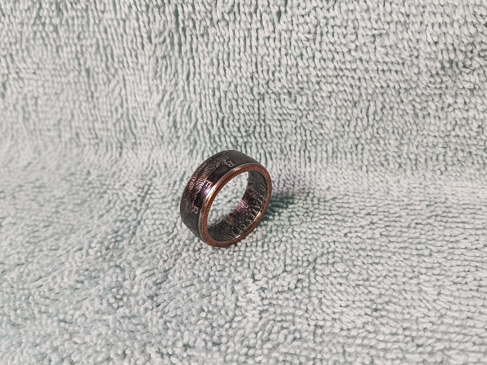 2000 Kennedy Half Dollars size 10 coin ring handmade mixed metals