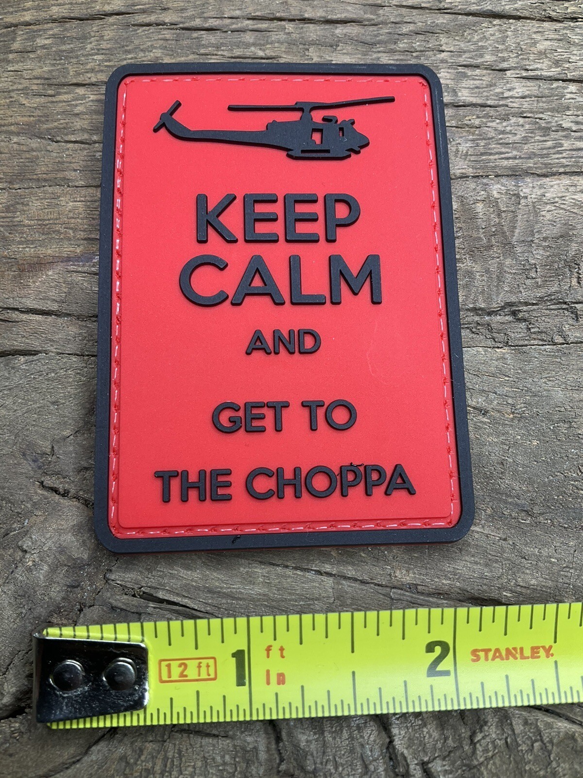Patch PVC Tactical Morale HOOK-3D PVC Rubber Keep Calm And Get To The Chopper
