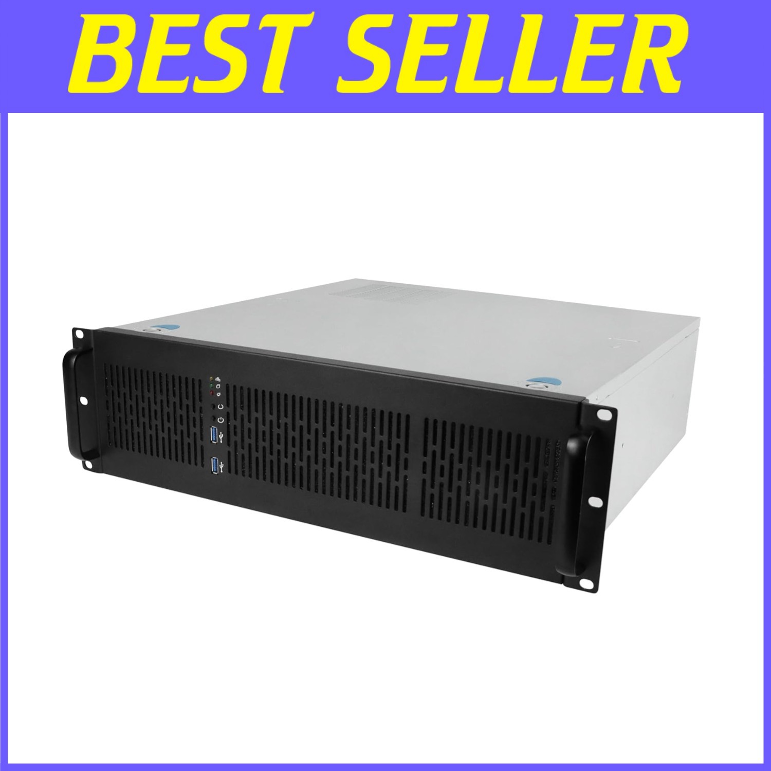 Server Components 3U Chassis, 6X 3.5 Bays, 2X USB 3.0, Black