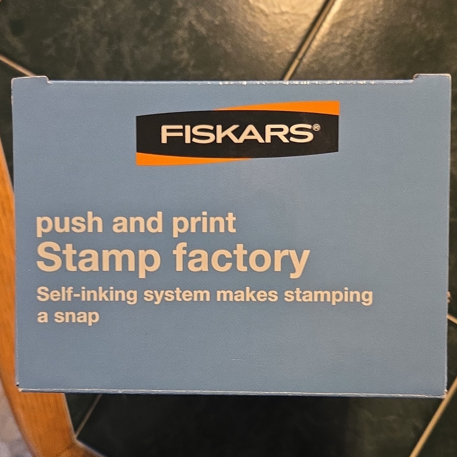 Fiskars Push and Print Stamp Factory Self-Inking System Stamping Tool