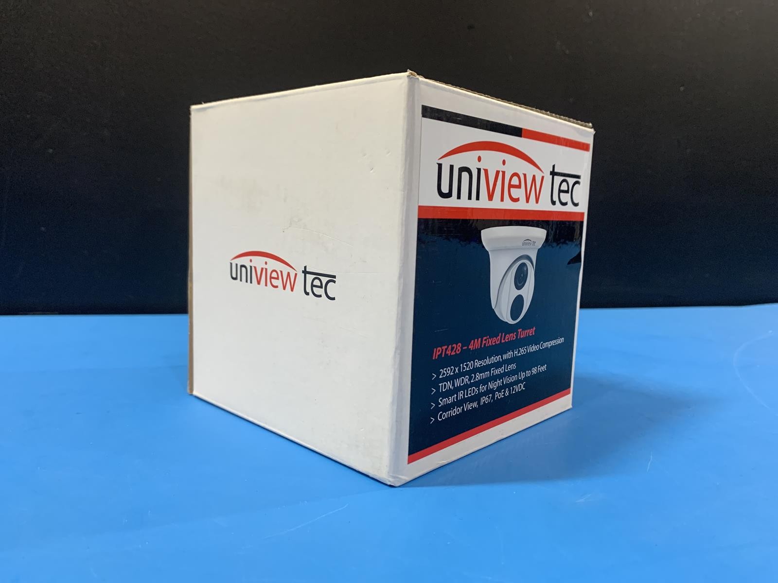Uniview Tec IPT428 4MP Fixed 2.8mm Turret IP Security Camera W/ Smart IR LEDs