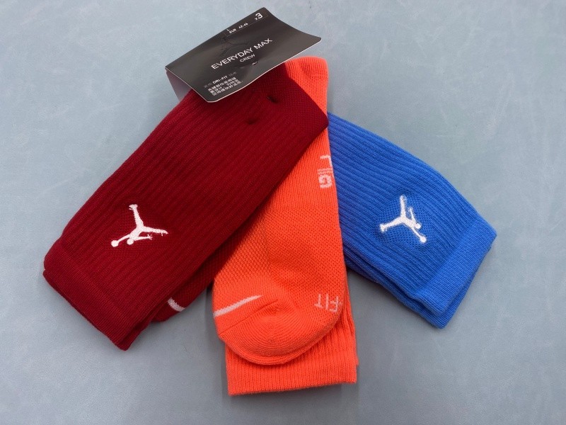 3 Pairs Nike Everyday Air Jordan Elite Crew Basketball Socks Men Size L 3 Colors