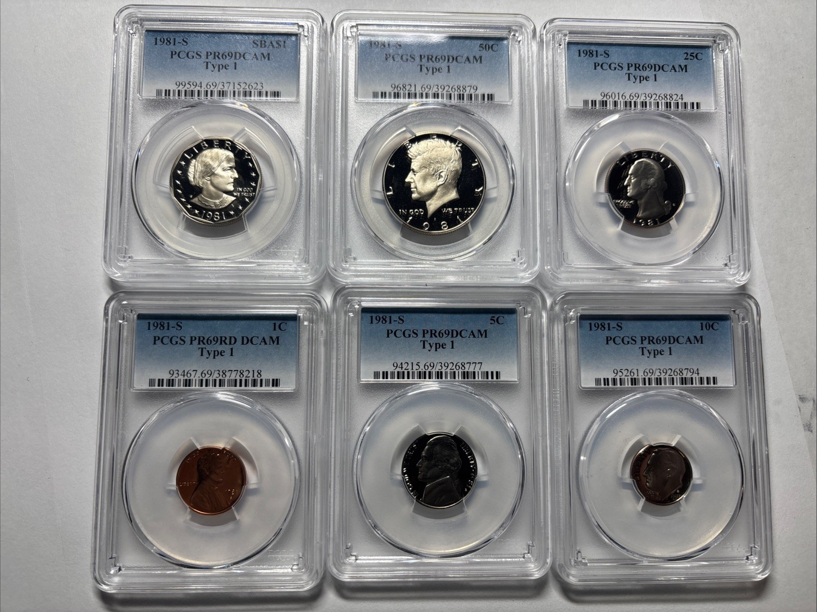 1981-S 6pc Proof Set - PCGS PR69DCAM (WITH S.B.A.)