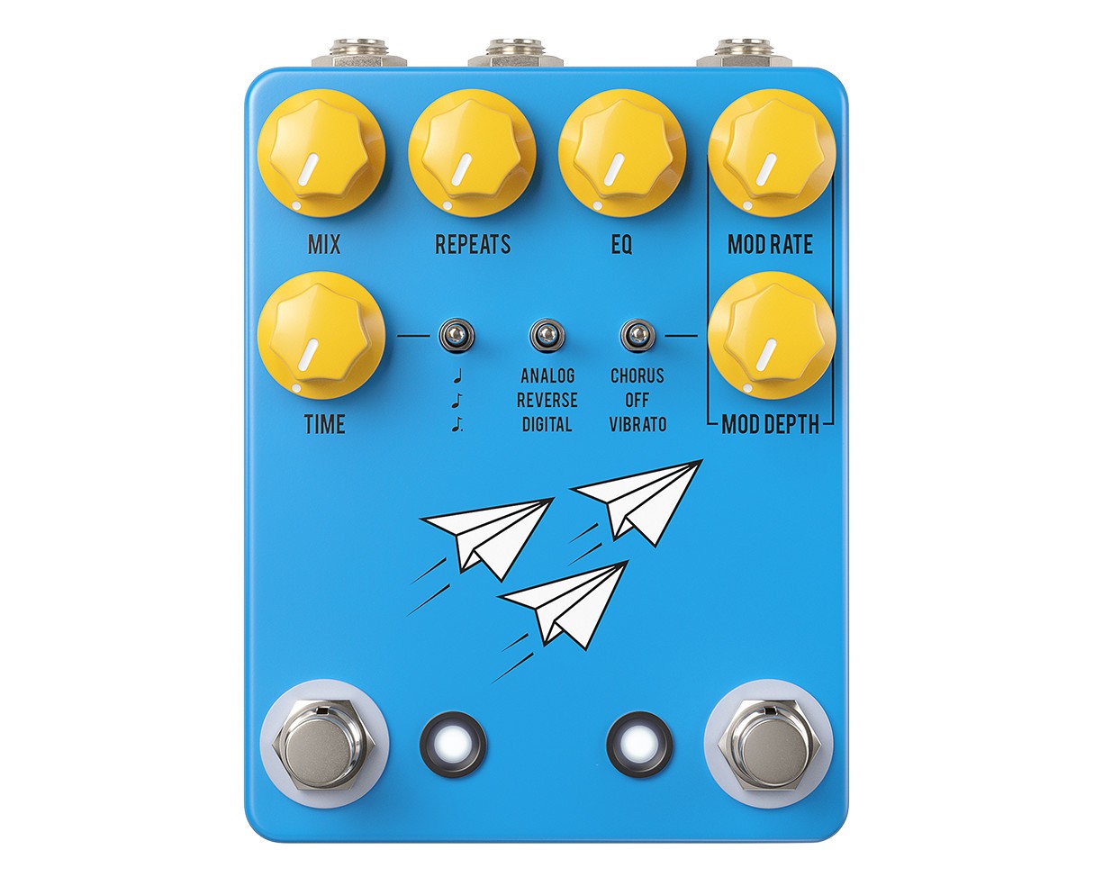 JHS Flight Delay Reverse/Analog/Digital Delay Pedal - Blue - Open Box