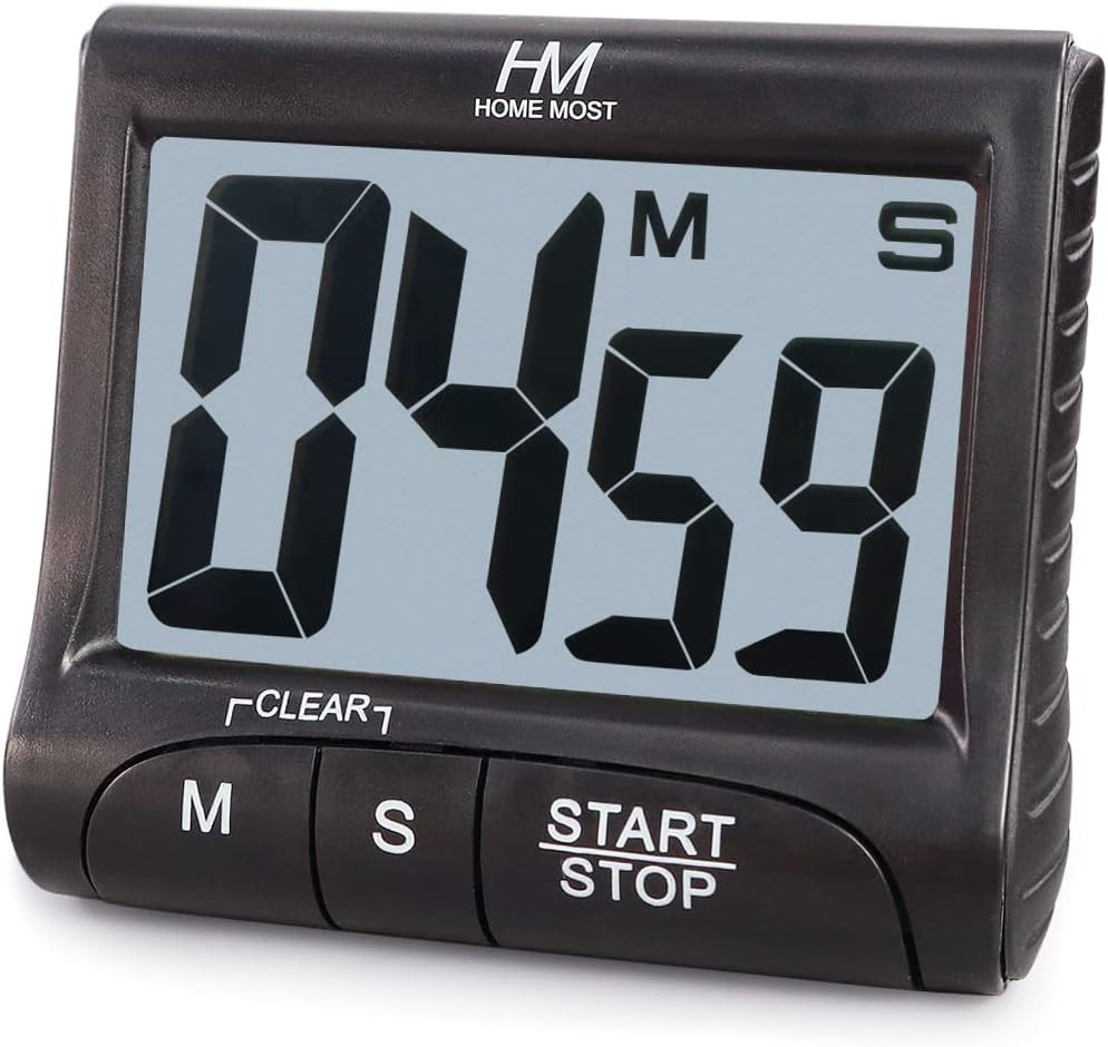 3" Large Display Kitchen Timer - Digital Timer Magnetic Back Loud Alarm