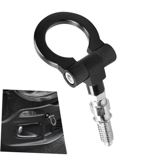 ijuicy Car Racing Track Style Tow Hook, Front Bumper Tow Hook, Car 1 PC Black