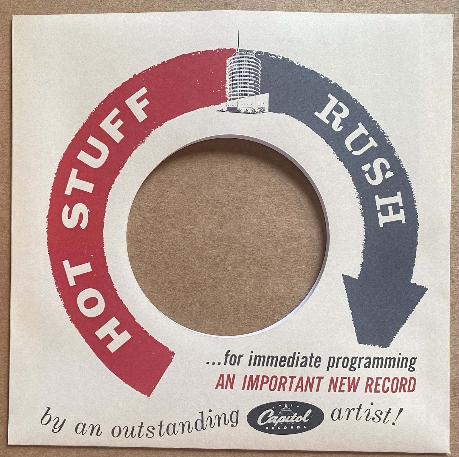 CAPITOL HOT STUFF RUSH PROMO 1958 USA REPRODUCTION RECORD SLEEVE PACK OF 10