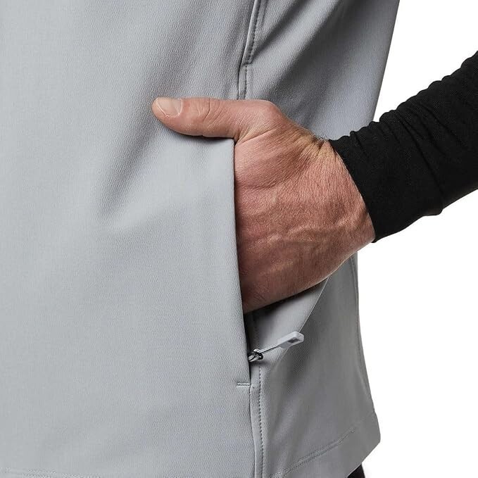 32 Degrees Heat Men’s Gray Full Zip Sleeveless Vest, Size M