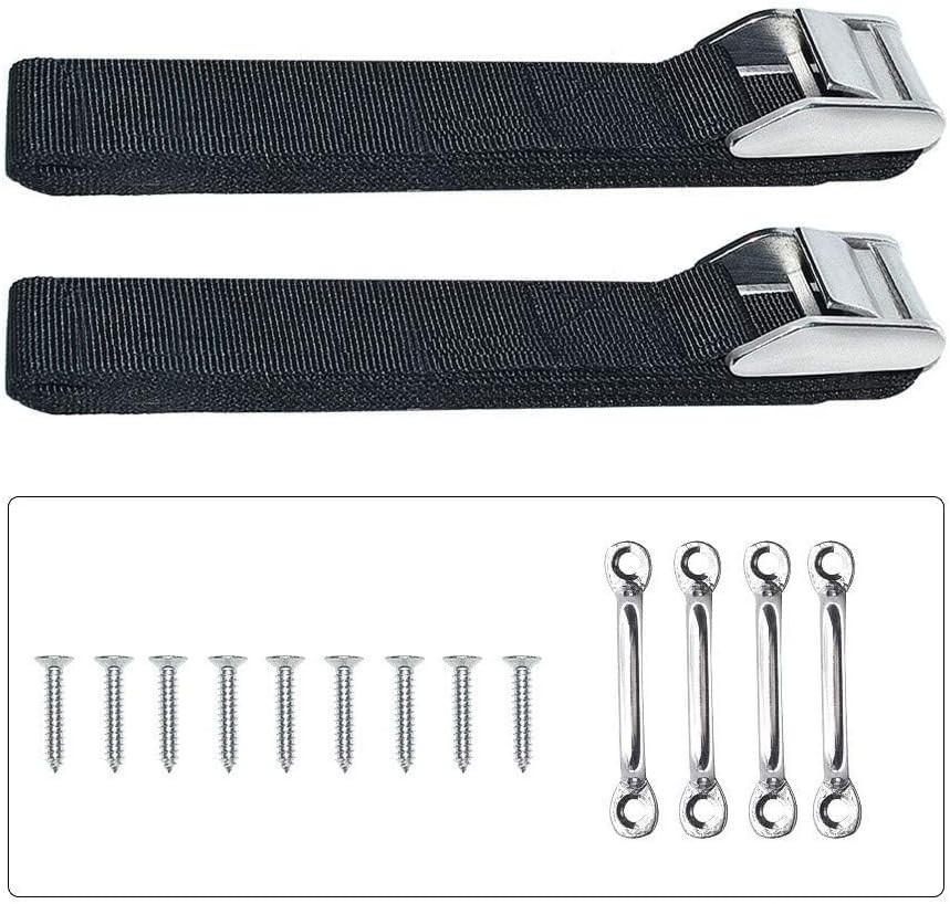 Battery Box Hold-Down Strap Kit - 2x 78'' Nylon Straps & Stainless Steel