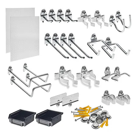 Triton Products 990-S Durahook Wall Organizer - 2 Duraboards 24 Hooks 4 Hanging