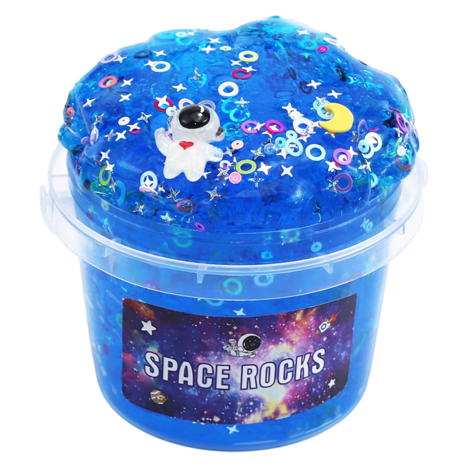 Blue Sky Space Rocks Scented Crunchy Slime,Galaxy Slime Super Soft and Non-St...
