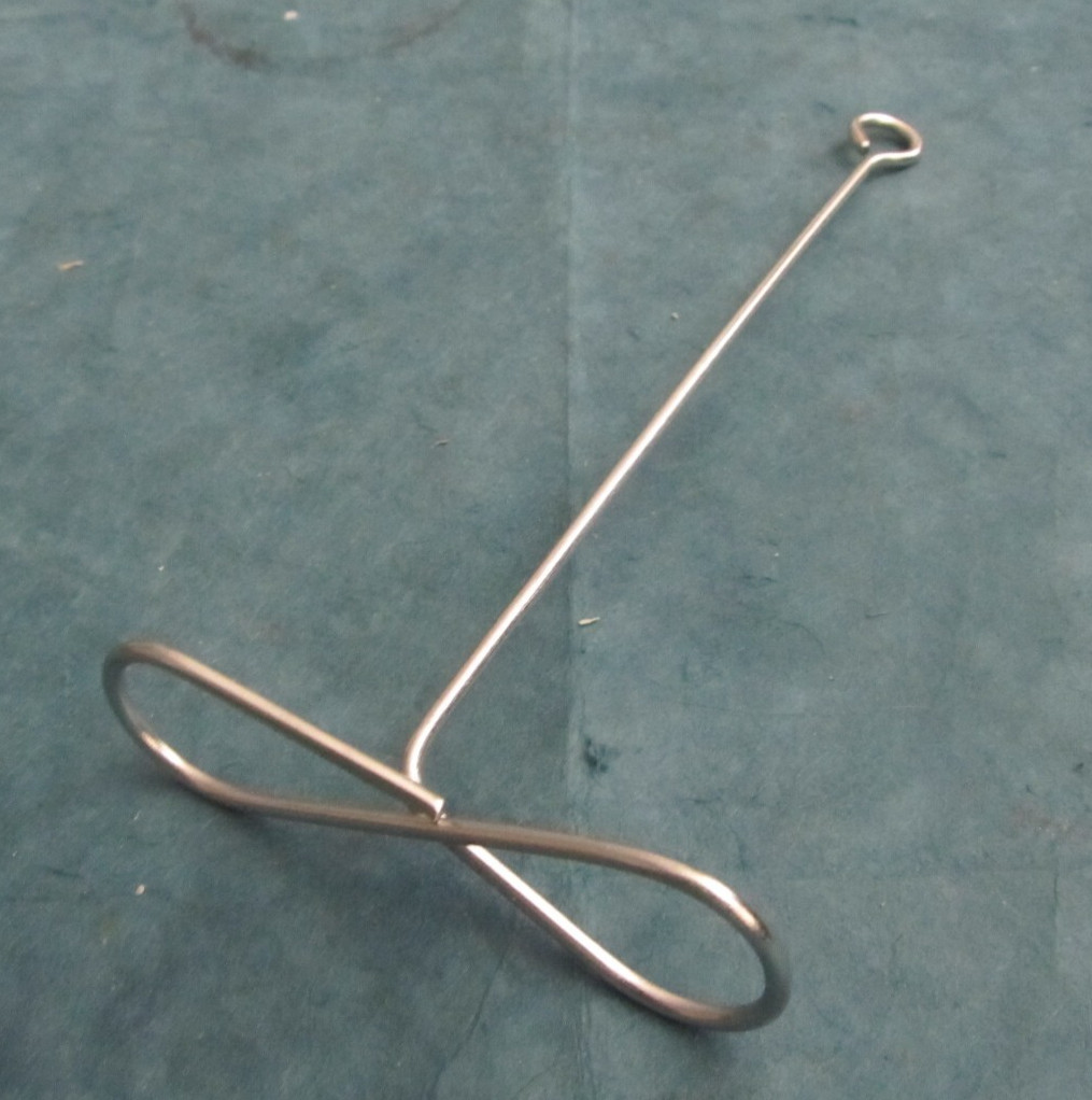 Vintage stainless-steel film spool extractor/agitator tool for developing tank