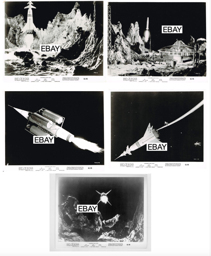 5 ORIGINAL ASSIGNMENT OUTER SPACE MOVIE PHOTOS 1962 SCI-FI LOT SPFX SPACE SHIPS