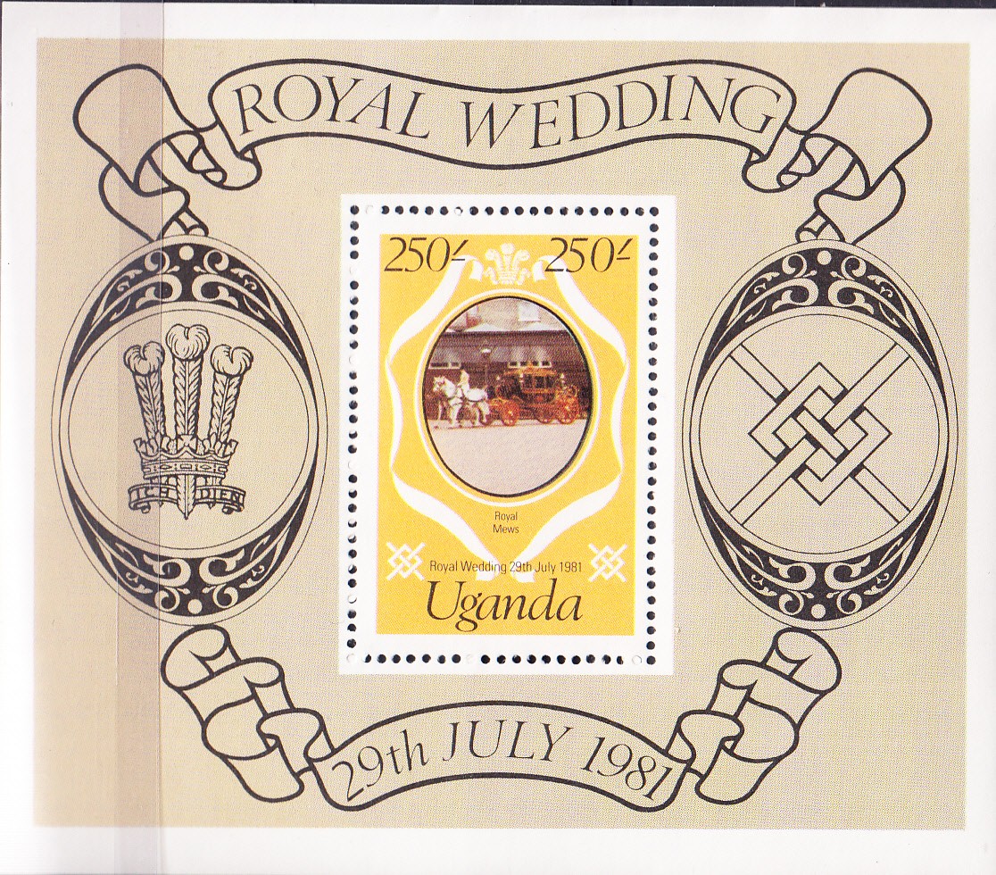 W UGUANDA 0317 LADY DIANA PRINCE CHARLES ROYAL WEDDING