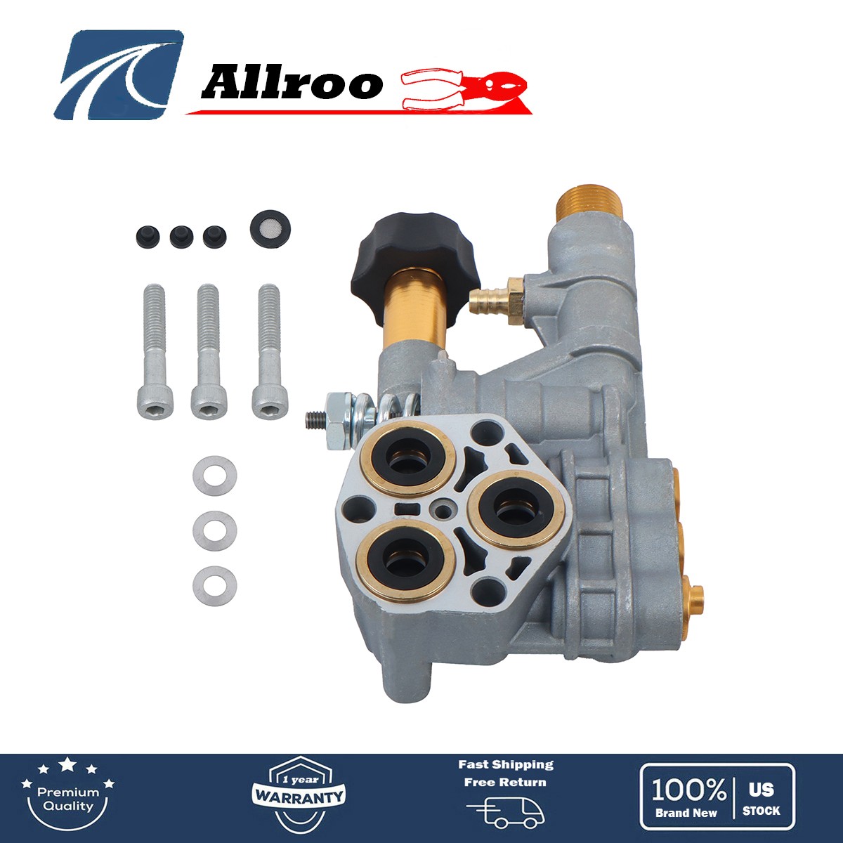 Pressure Washer Pump Manifold 7108366 Replacement Kit for Axial Cam