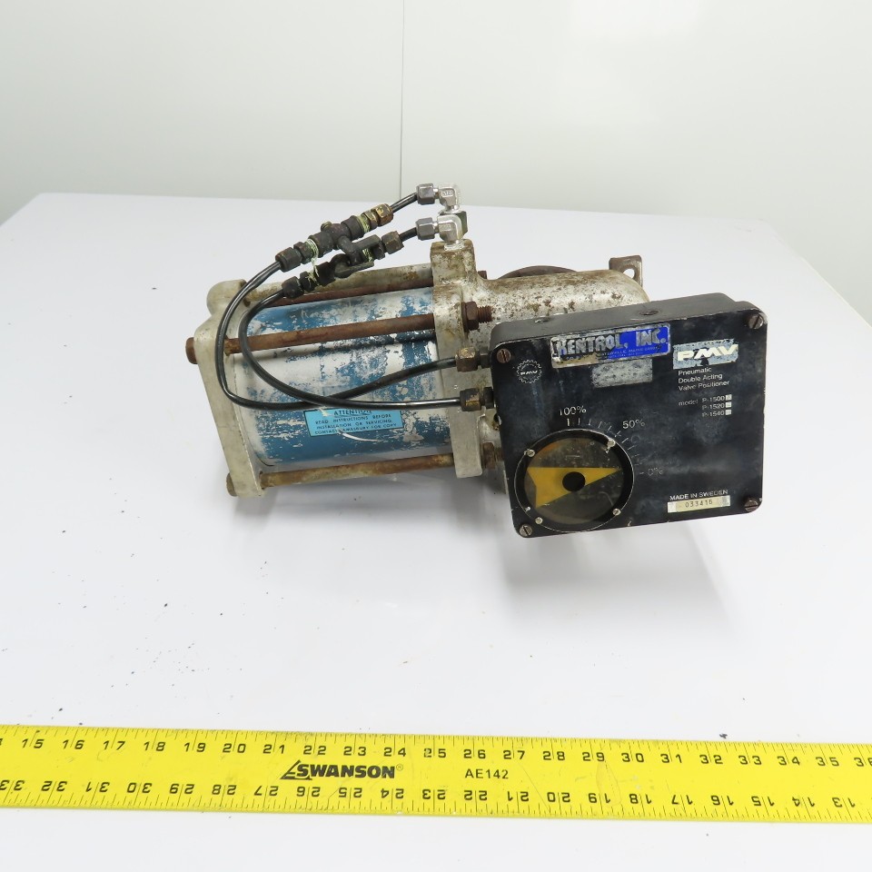 Jamesbury ST-200B Pneumatic Actuator 150 PSI Max W/ PMV P-1500 Valve Positioner