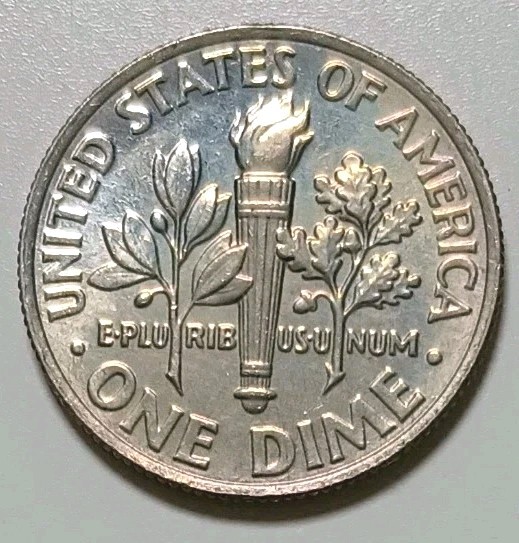 2011 D Roosevelt Dime Subtle Color Toning Reverse Pink Hue Circulated