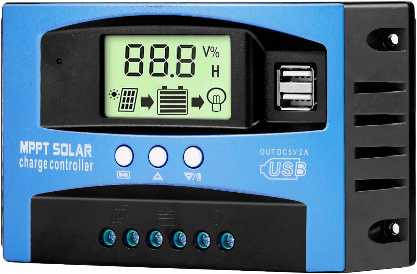 Solar Charge Controller MPPT 12/24V Auto-Switch Universal Controller for Lead-Ac