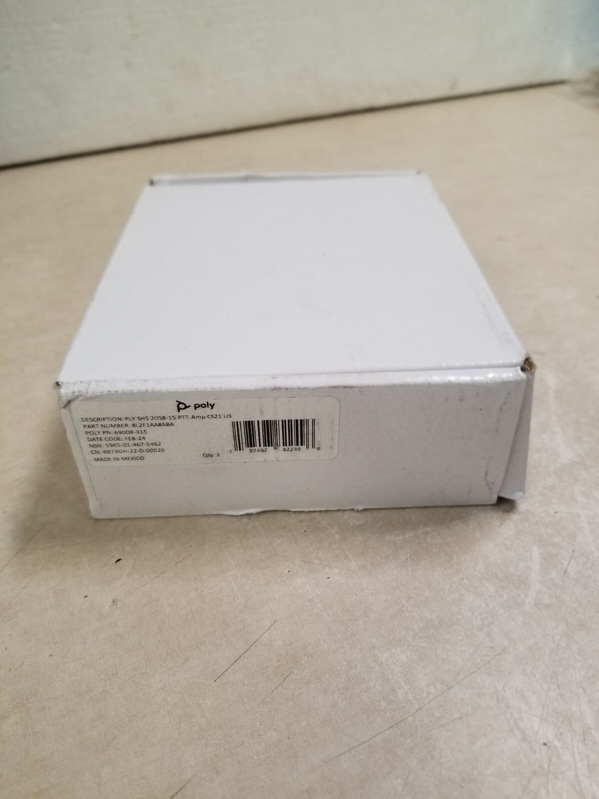 POLY 5965-01-467-5462 ELECTRICAL HEADSET 69008-315