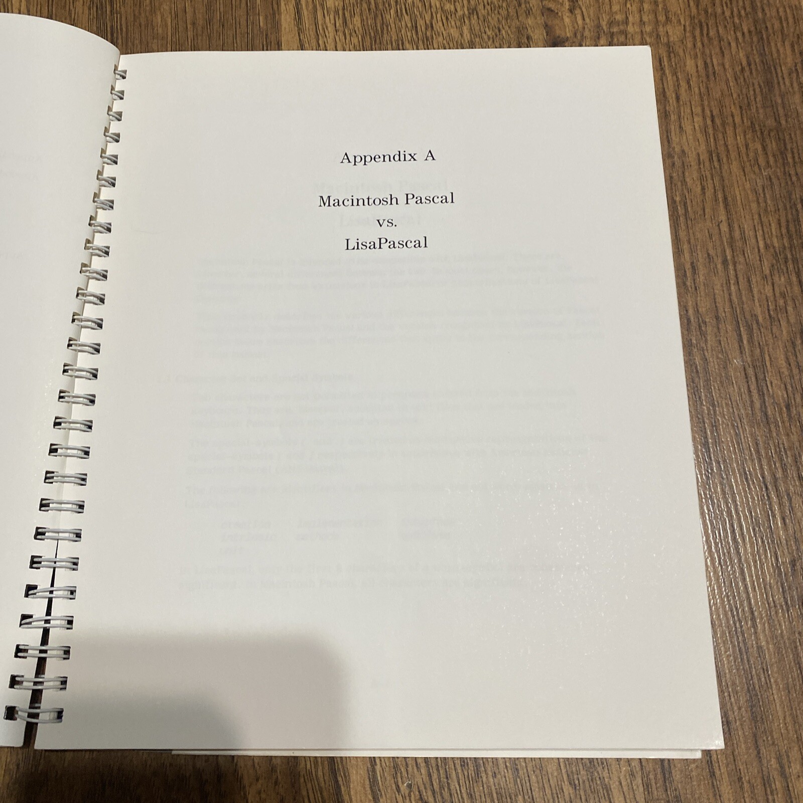 MacIntosh Pascal Technical Appendix 1984 Apple M1507