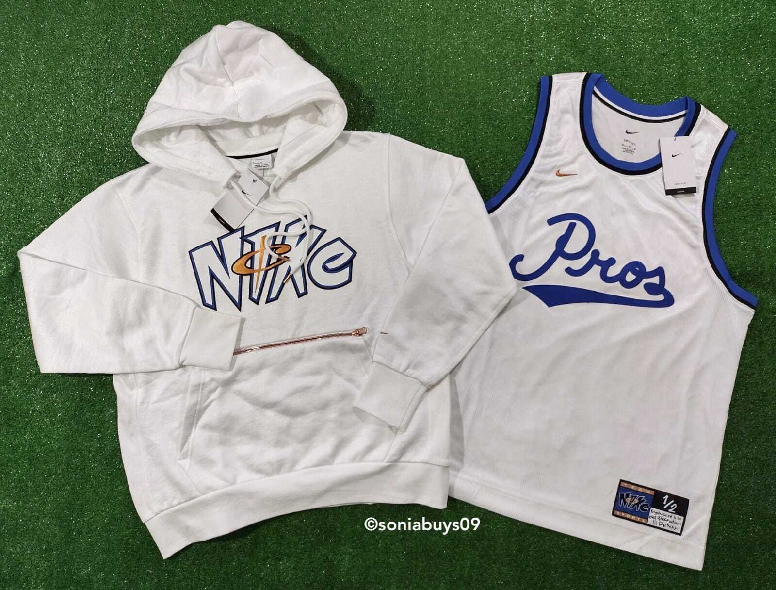 Nike Men's Lil Penny 1/2 Cent Basketball Jersey & Standard Issue PRM Hoodie, M