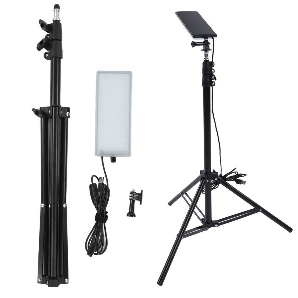 71" Telescoping Tripod Work Light 1680 Lumen Portable Camping Light LED USB Lamp
