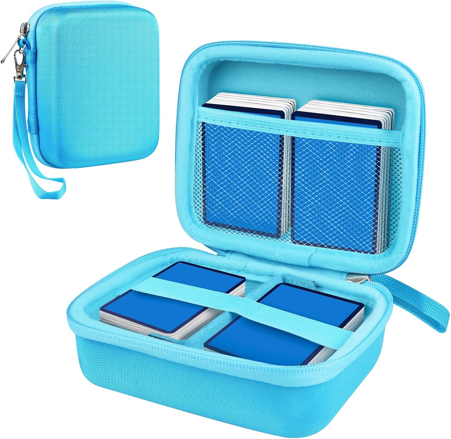 300+ Trading Card Storage Box Compatible UNO MTG YuGiOh TCG Blue