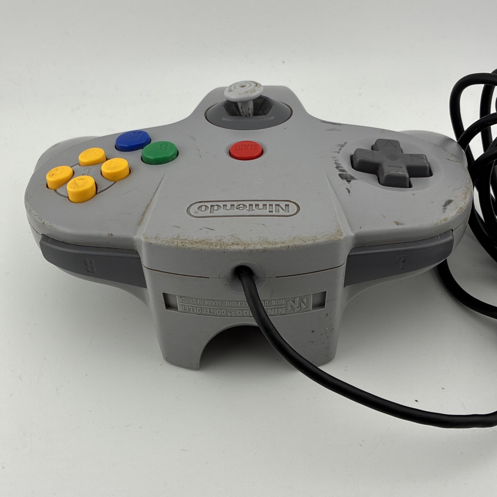 Nintendo 64 Controller Solid Gray NUS-005 Official N64 OEM Tested Loose Stick