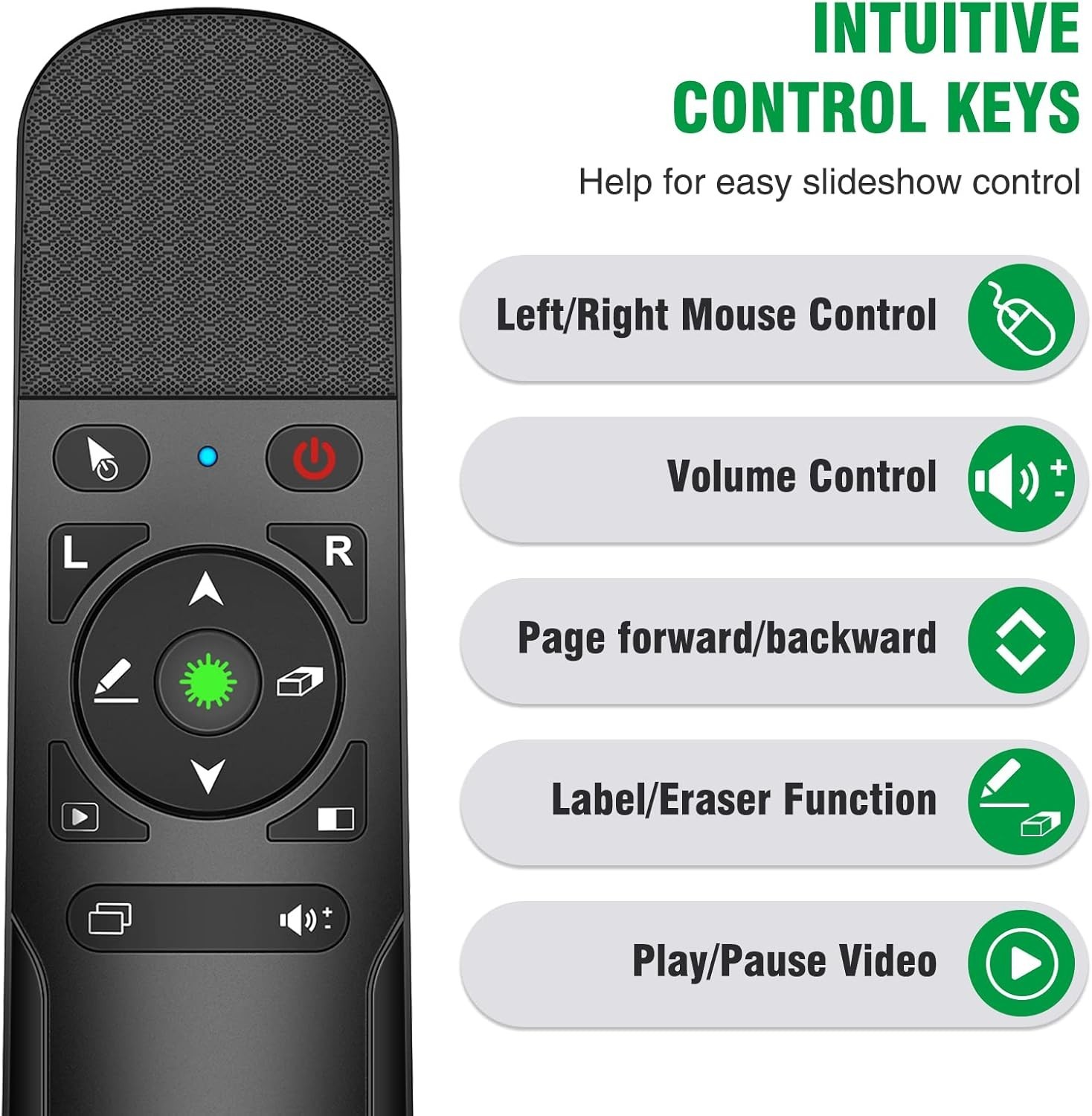 Presentation Clicker Air Mouse Function Wireless Presenter - By DINOSTRIKE