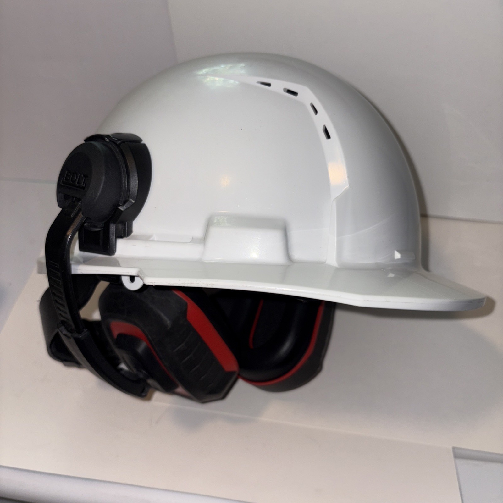 Milwaukee Hard Hat W/BOLT Earmuffs with Noise Reduction Rating of 24 Db