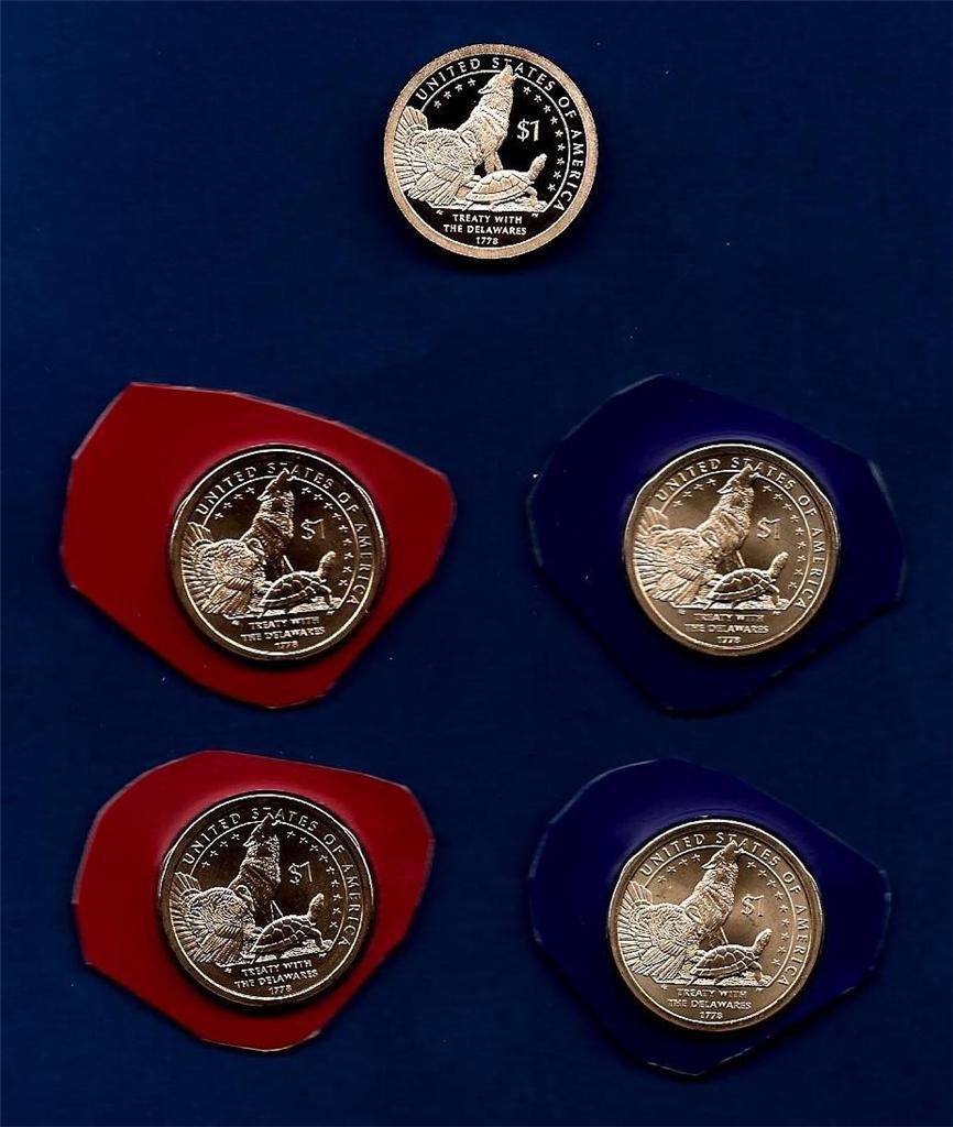 2013 P and D Position A and B PLUS S PROOF Sacagawea Native American Dollars