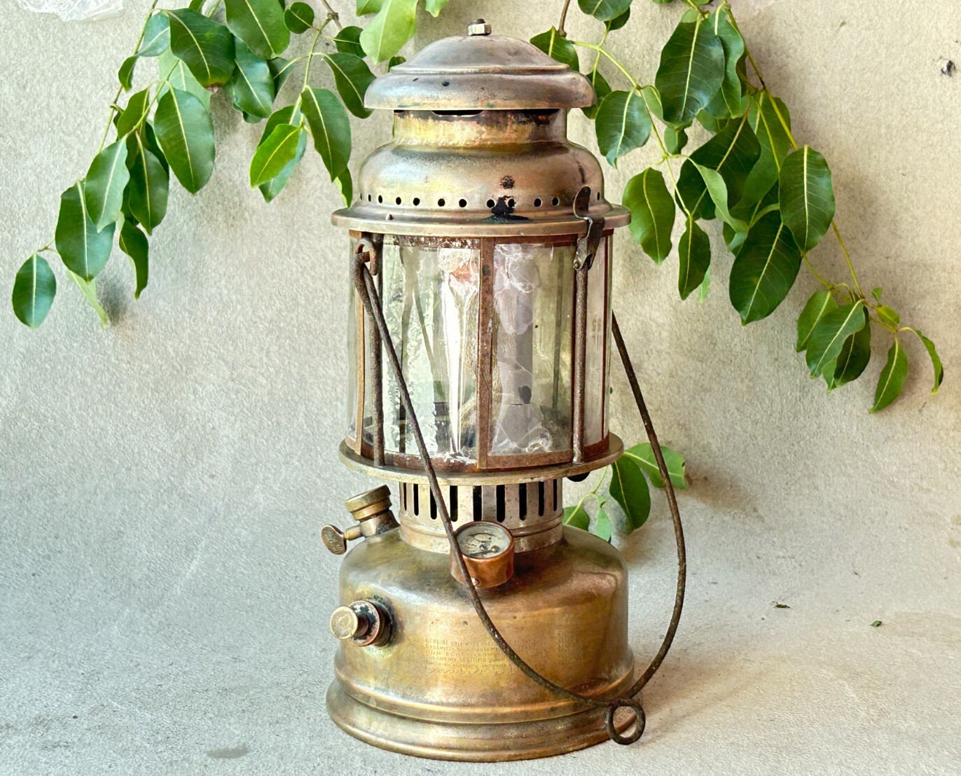 RARE OLD VINTAGE RADIUS NO.119 KEROSENE PRESSURE LANTERN LAMP MADE IN SWEDEN