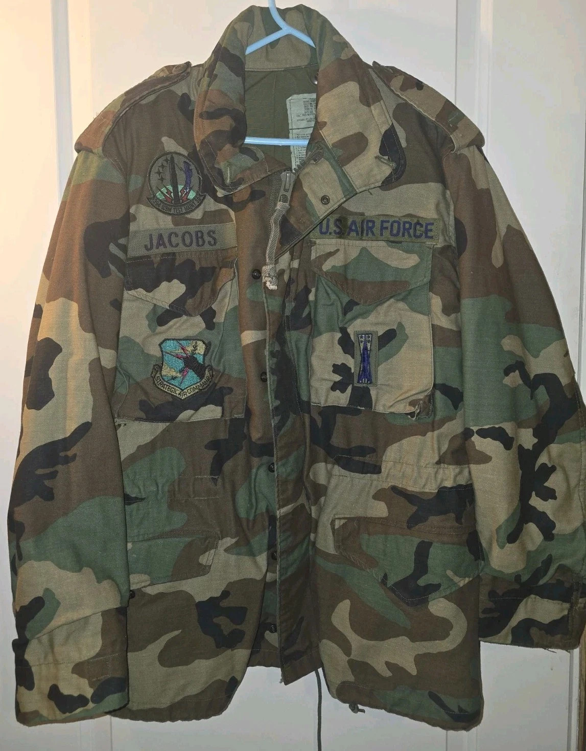 US Air Force M65 Field Jacket Woodland Camo Military M Regular GOOD FAST SHIP.