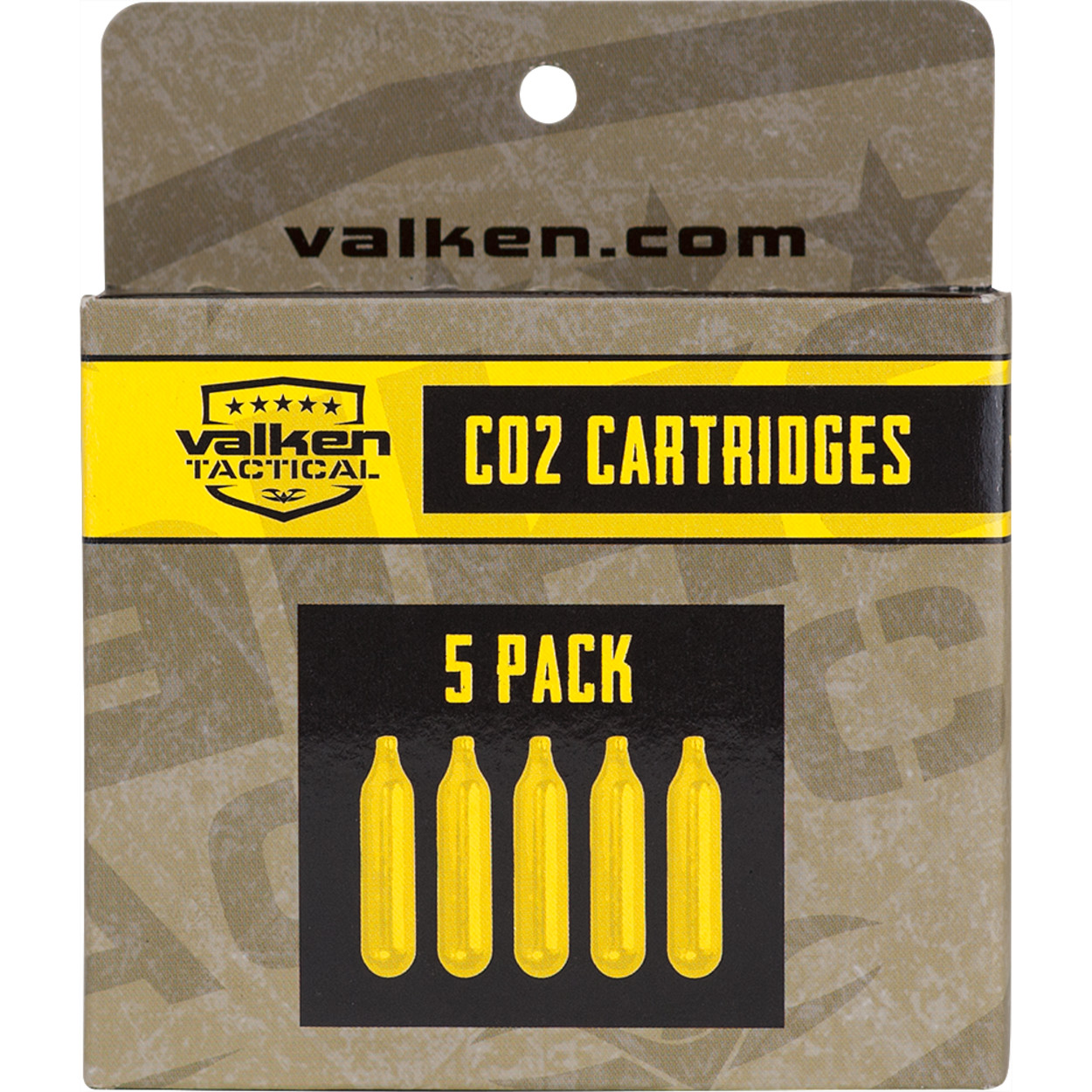 Valken 12 gram Paintball CO2 Cartridges - 5 pack