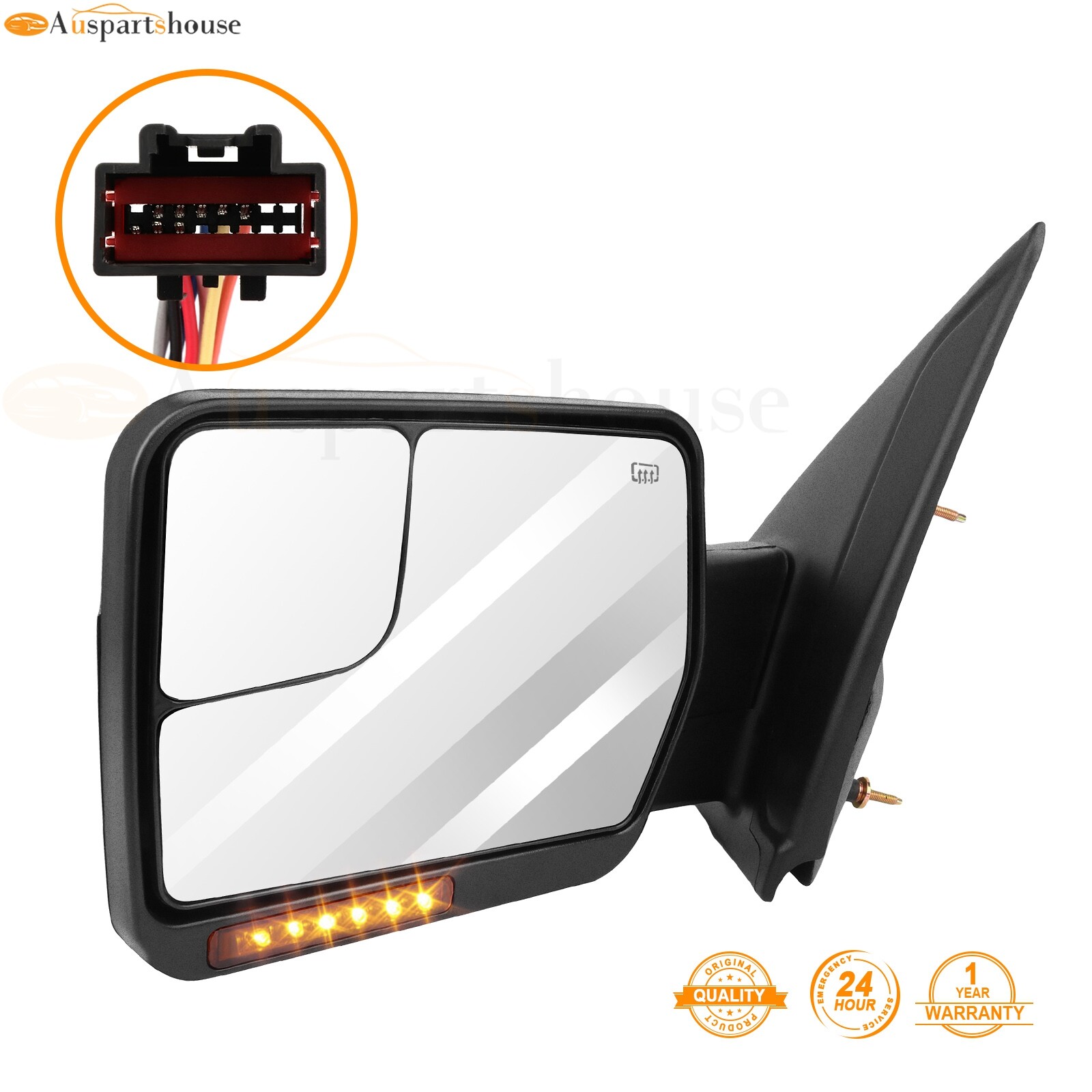 For 2004-2014 Ford F150 Driver Side Tow Mirror Power Heated Signal Puddle Light