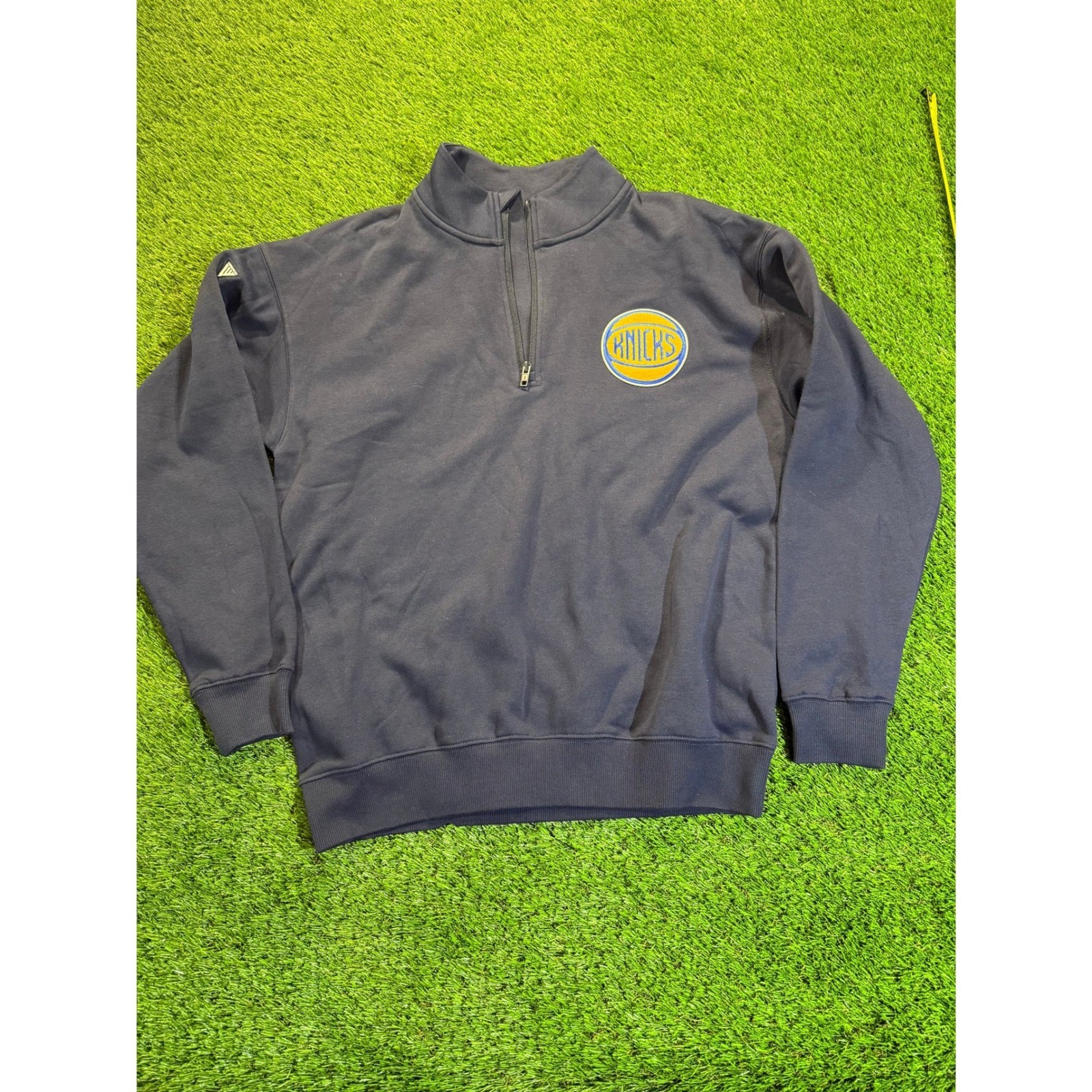 LEVELWEAR Navy Knicks Basketball Quarter Zip Pullover Sweatshirt S/P REG $129
