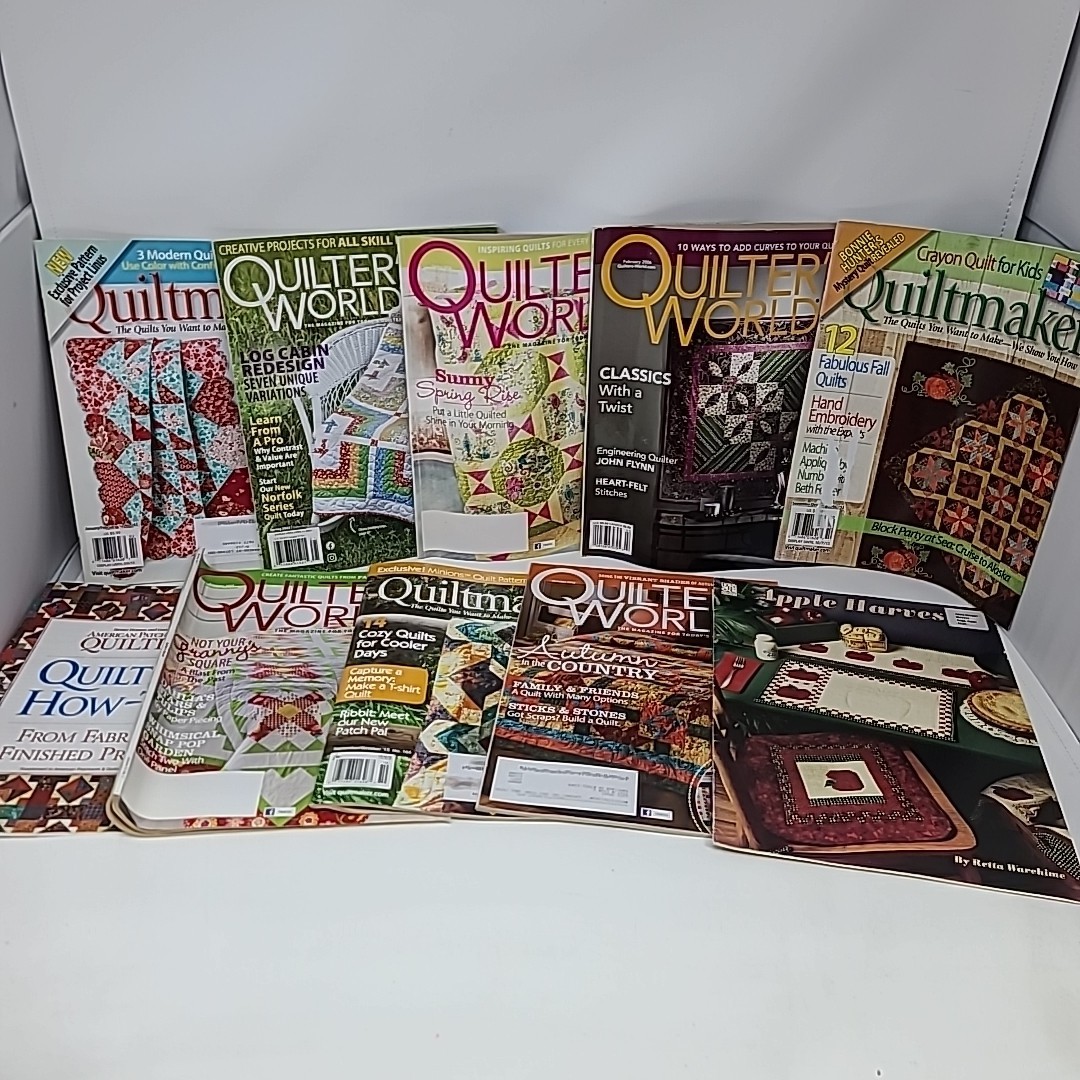 Lot of 10 Quilting Hobby Craft Design Home Decorating Sewing Magazines Patterns