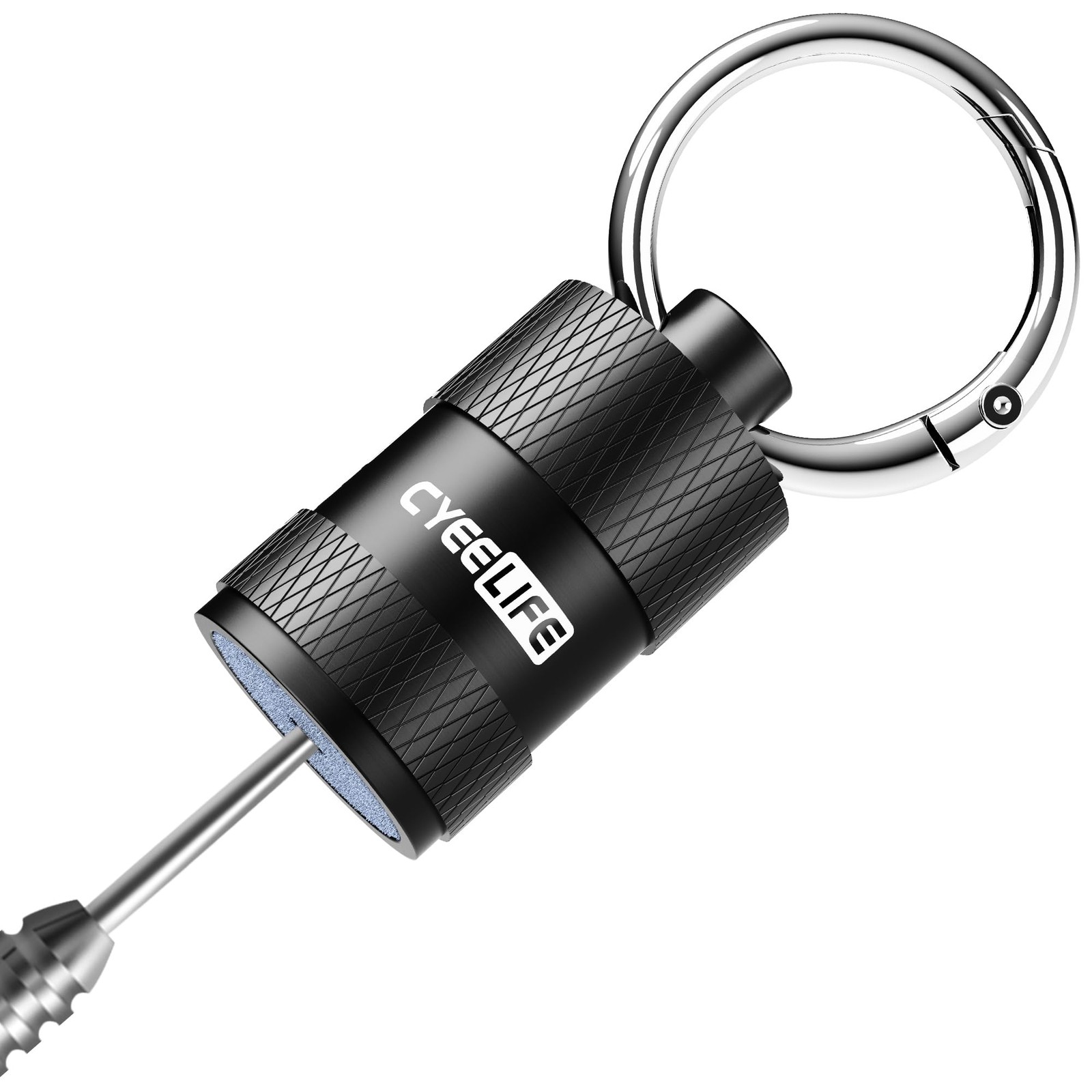 Black Keyring Dart Sharpener Stone Portable Dart Point Sharpening Tool