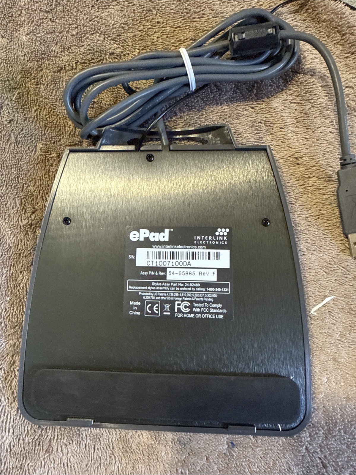 Interlink Electronics ePad USB ePad VP 9811 Electronic Signature Pad - VGC