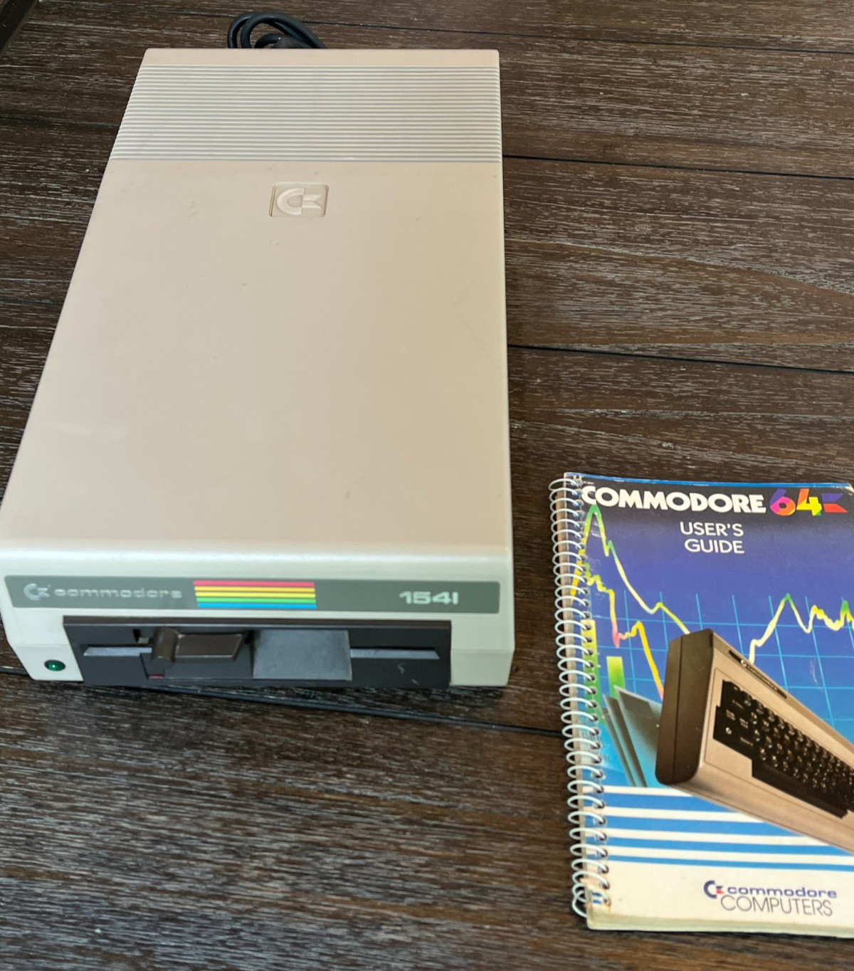 Vtg Commodore 64 Personal Computer DISK DRIVE 1541 & Users Guide UNTESTED AS IS