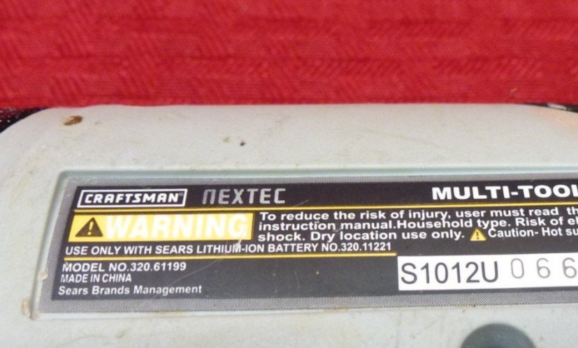 CRAFTSMAN NEXTEC 320.61199 12V CORDLESS OSCILLATING MULTI-TOOL