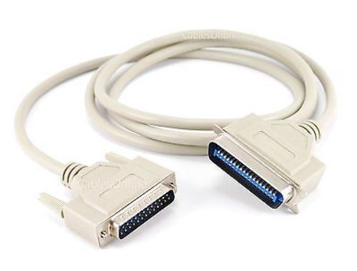 6ft DB25 Male 25-Pin to Centronics 36-Pin Male 25C Printer Cable, P-1006
