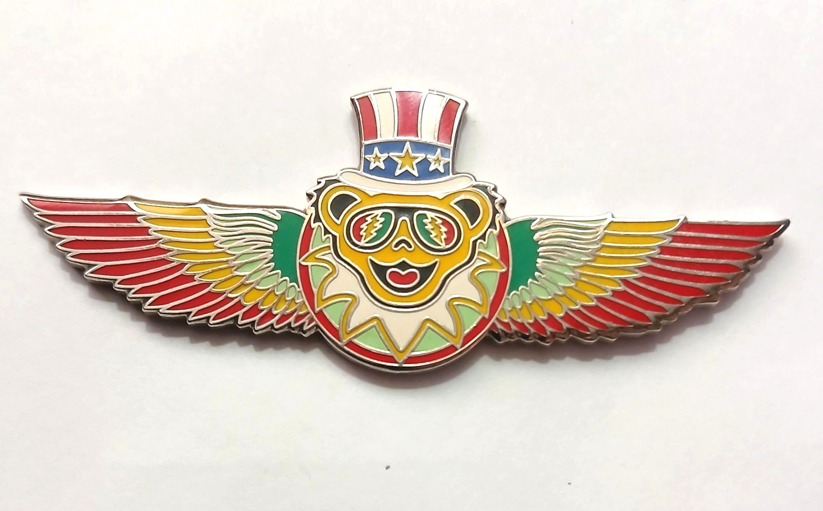 Grateful Dead WINGS PIN 2014 Rasta Vintage Bob Weir Furthur Company Ratdog Rare