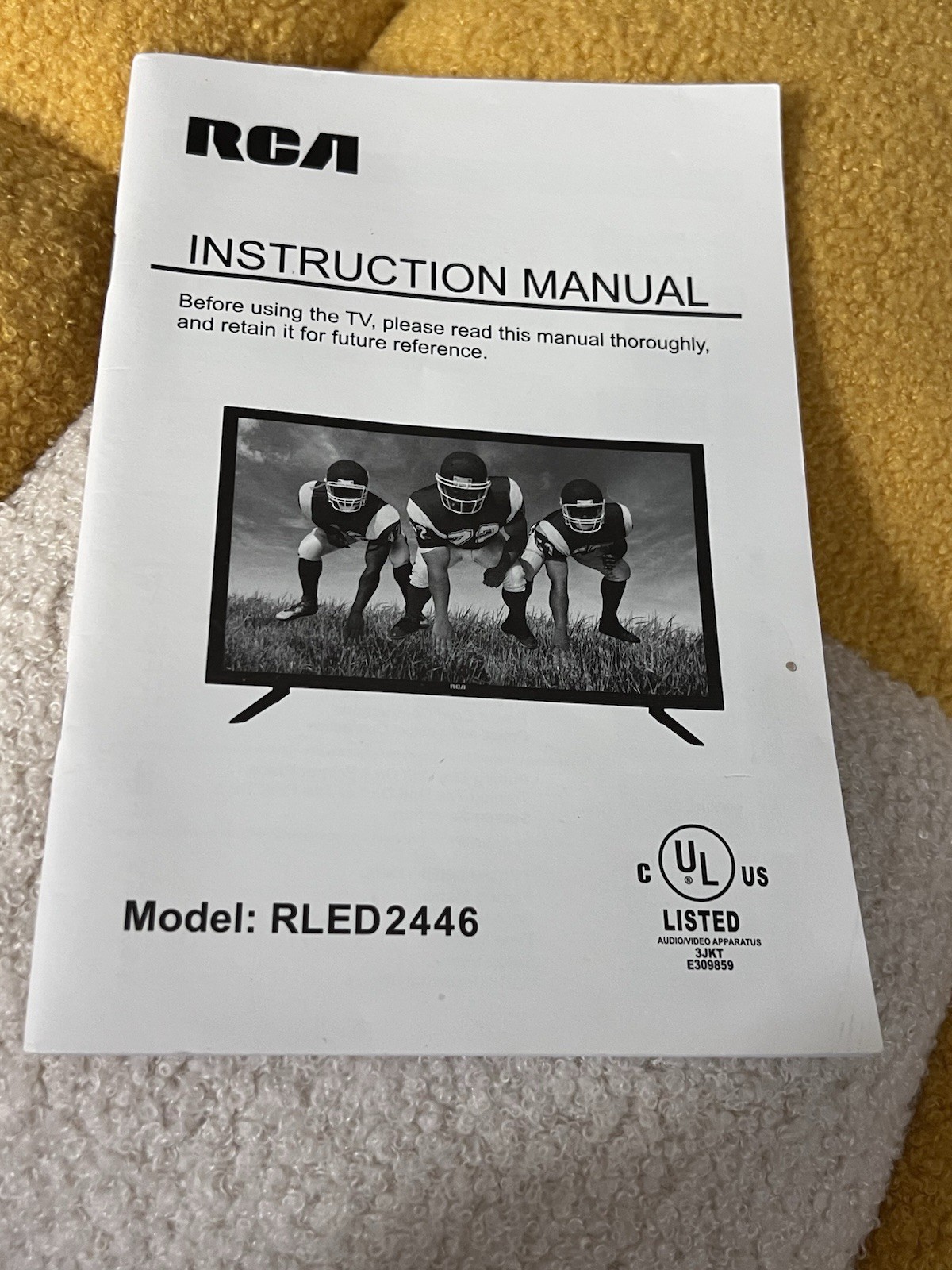 RCA Instruction Manual, Model RLED2446- Free Shipping!