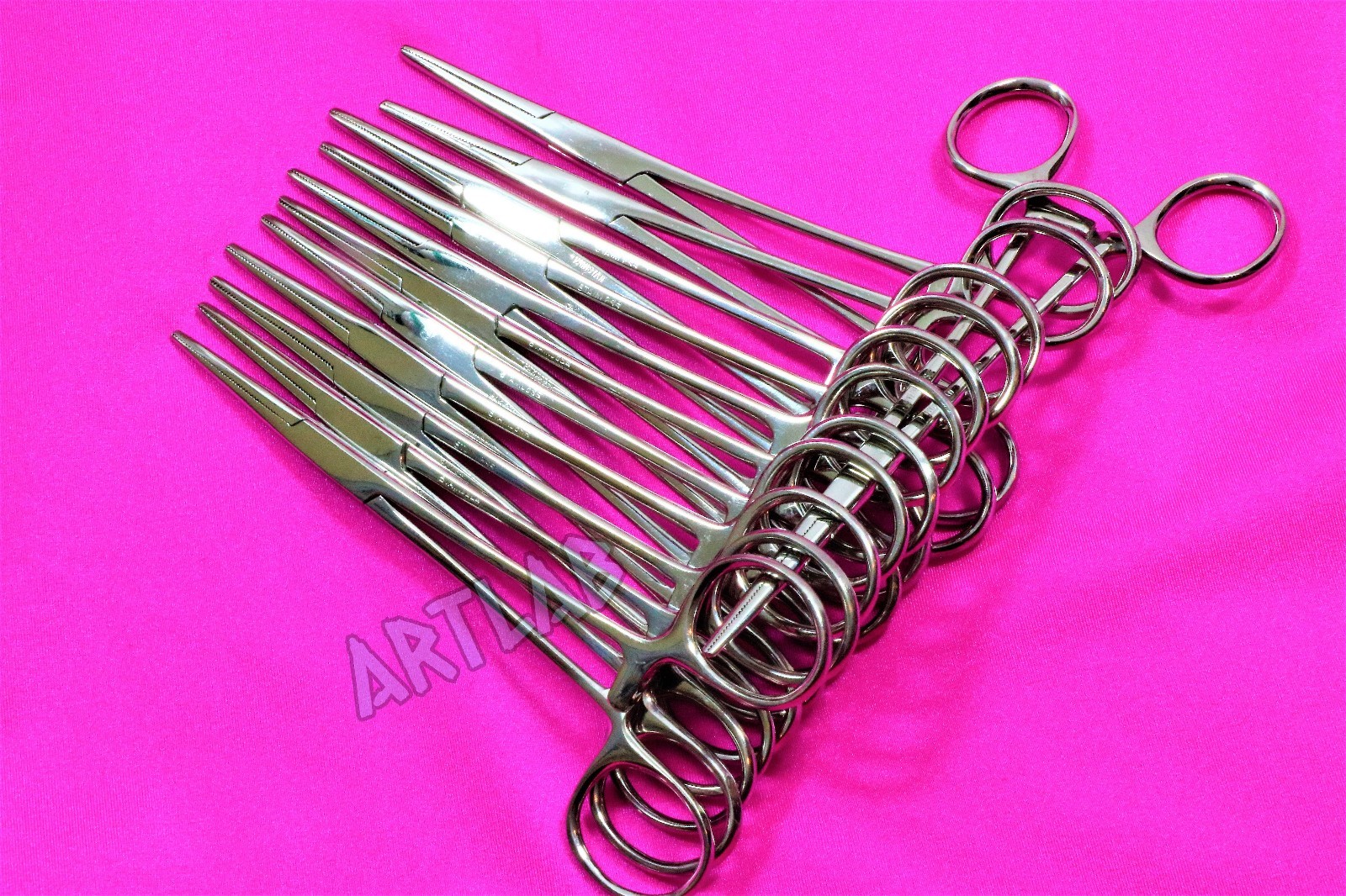 12 PC MOSQUITO HEMOSTAT FORCEPS 5" STRAIGHT STAINLESS STEEL SURGICAL MEDICAL