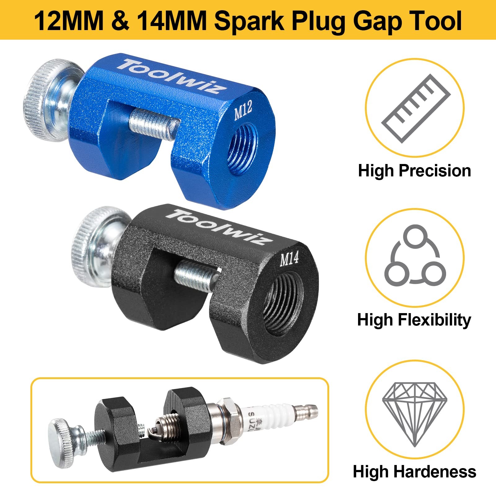 Spark Plug Gap Tool 2pcs, Blue and Black
